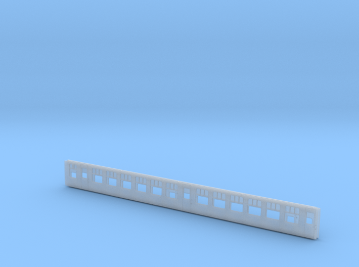 BR Mark1 Open First 3083 body sides x2 - 4mm scale 3d printed Render of pair of sides sprued for printing
