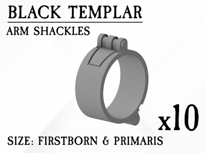 10x Black Templar arm shackles 3d printed 