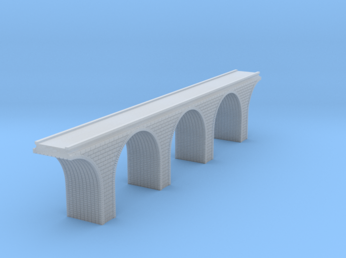 Z Scale Arch Bridge Triple Track 1:220 Scale 3d printed