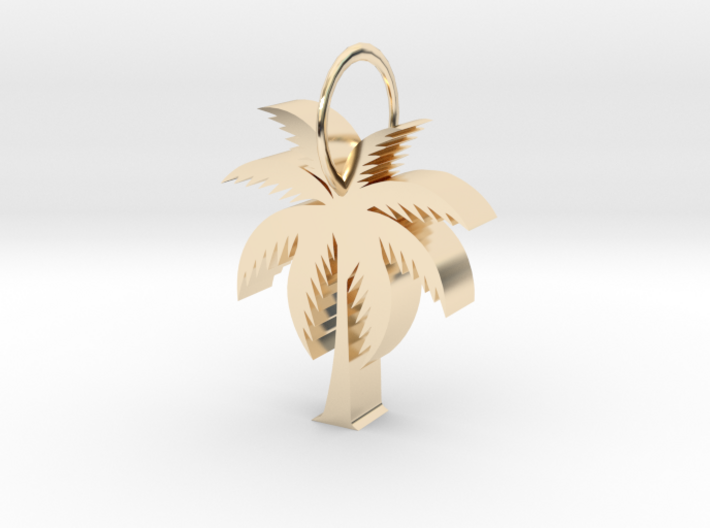 Palm Tree Pendant 3d printed