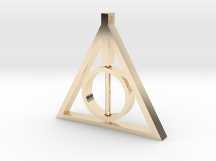Deathly Hallows Rotating Pendant 3d printed