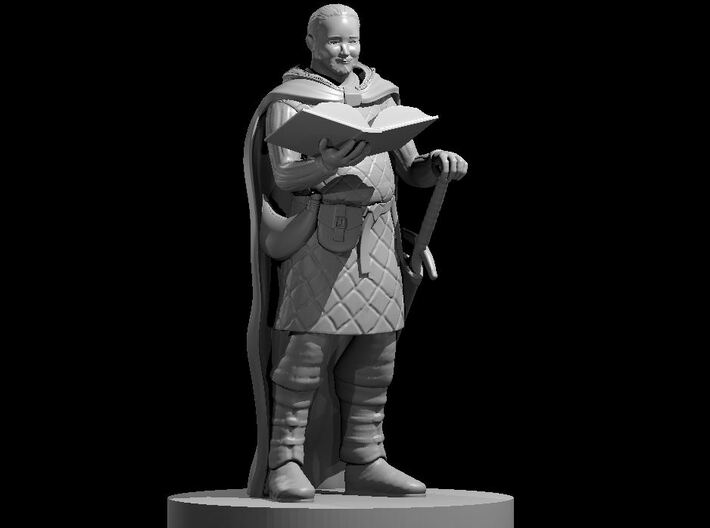 Human Male Scholar Fighter 3d printed