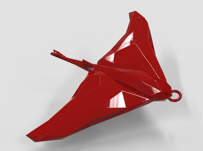 Stingray - Ocean Charm 3D Model - Faceted Pendant 3d printed 