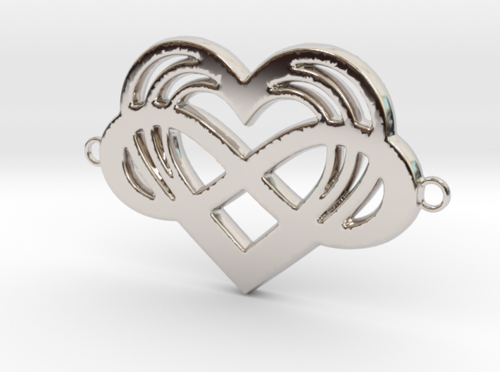 Multi-heart Polyamory Bracelet Charm 3d printed