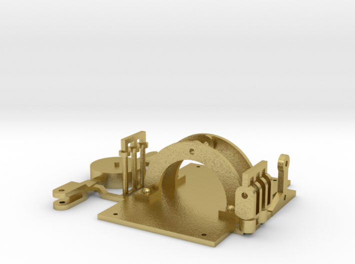 Brass 1:32 Scale W. G. Bagnall point lever 3d printed Render of model as printed and cast