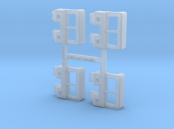 S scale RDG caboose steps - 4-pack 3d printed
