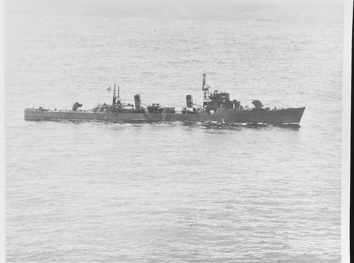 Nameplate Tachibana 橘 3d printed Matsu-class (Tachibana sub-class) escort destroyer.