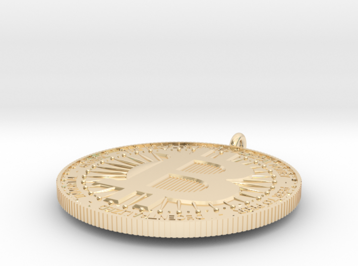 BITCOIN Pendant 1in 3d printed 