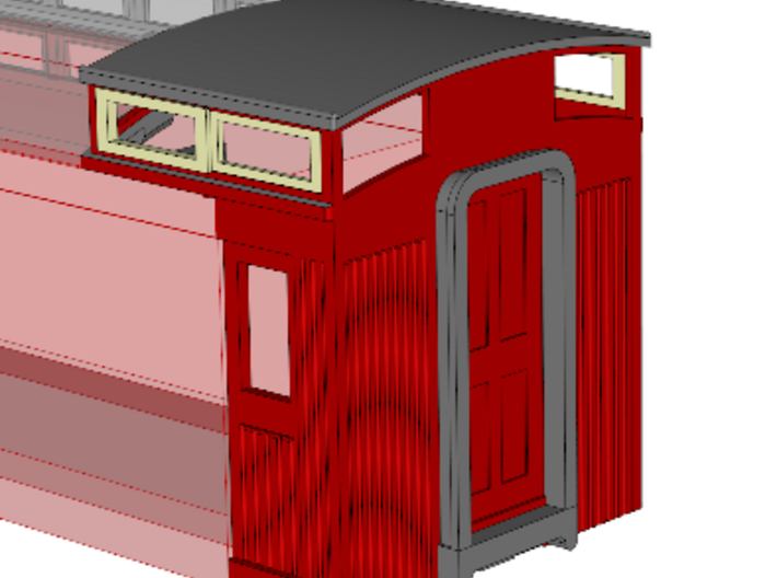 On30 VR Style Cupola End 3d printed