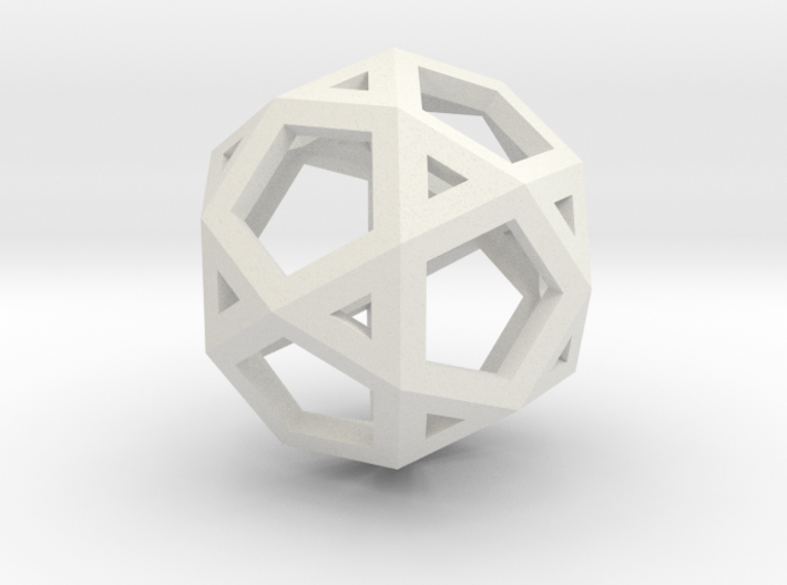 Icosidodecahedron 3d printed
