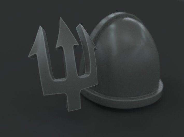 30-60x Trident Emblems for Shoulder Pads 3d printed