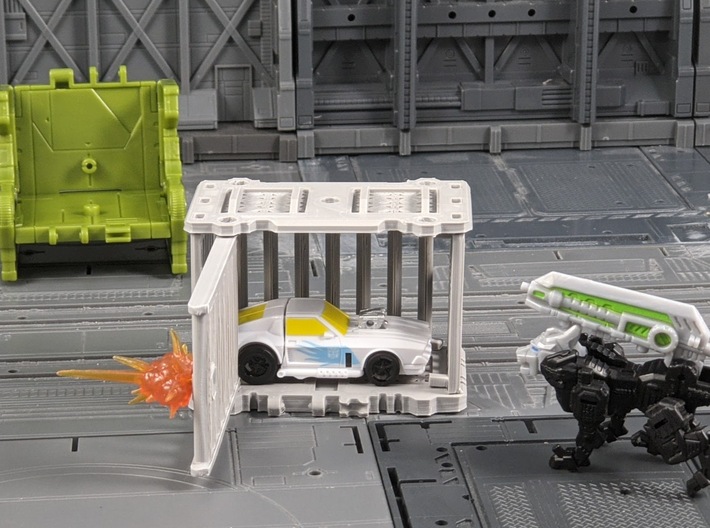 TF Seige Ravage Cage Kit 3d printed Door can swing out