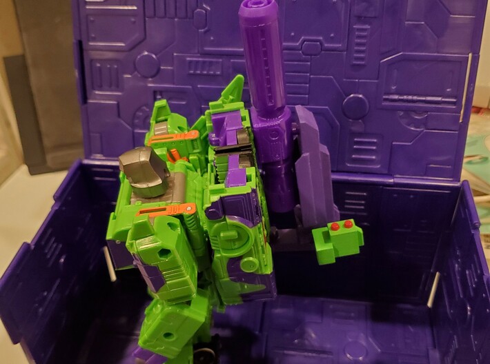 Upgrade for Generations Selects G2 Megatron V2 3d printed Shapeways printed, painted, with G2 Megs and G2 Sideswipe with accessories 