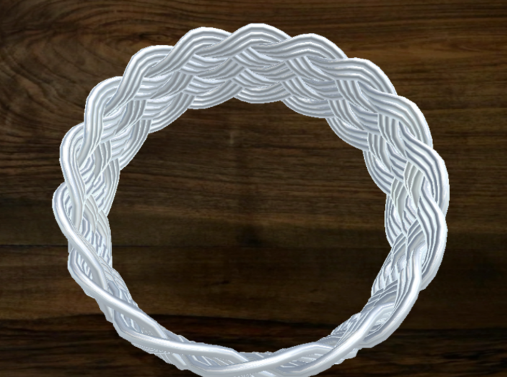Turk's Head Knot Ring 6 Part X 16 Bight - Size 25. 3d printed