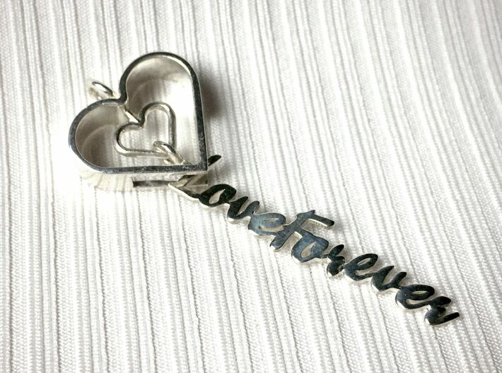 Heart Swing Quote / Name Pendant 3d printed 