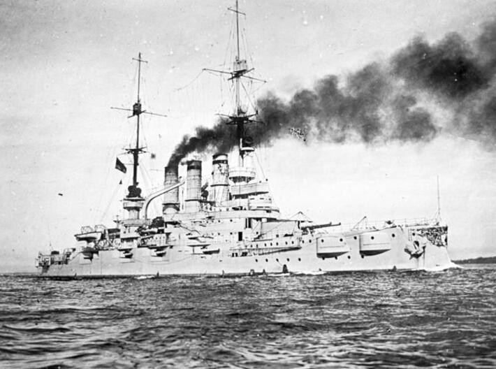 Nameplate SMS Pommern 3d printed Deutschland-class pre-dreadnought battleship SMS Pommern.