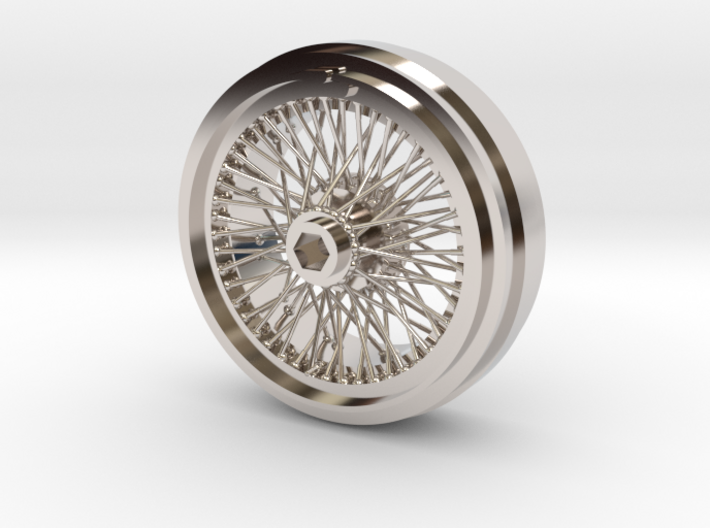 1/8 Wire Wheel Front, with 72 spokes 3d printed
