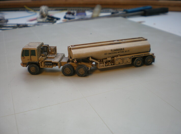 FMTV M1088 w. M969 Fuel Trailer 1/160 3d printed Painted by gi_depp4. Thanks!