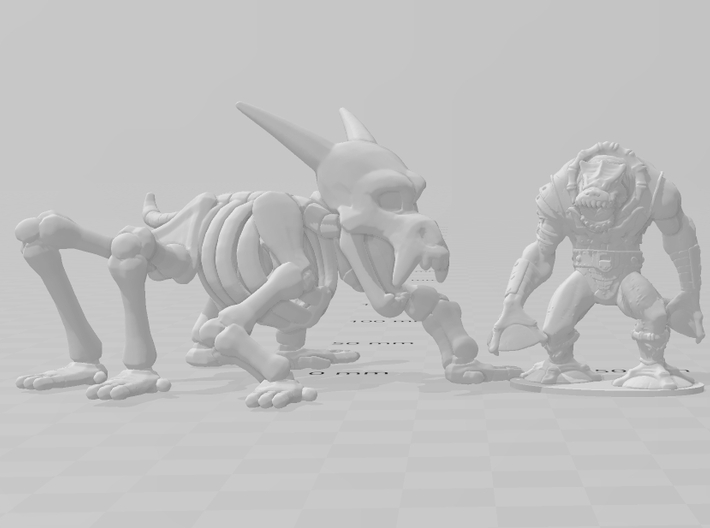 Skeleton Beast miniature model fantasy games dnd 3d printed 