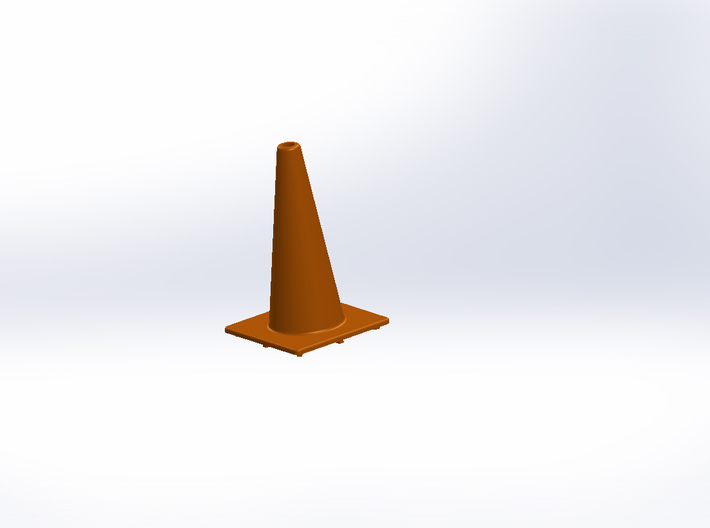 1:10th scale traffic cone 3d printed