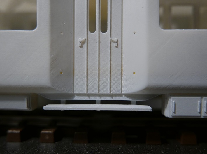RhB A1221 carriage body 3d printed Detail of the door area