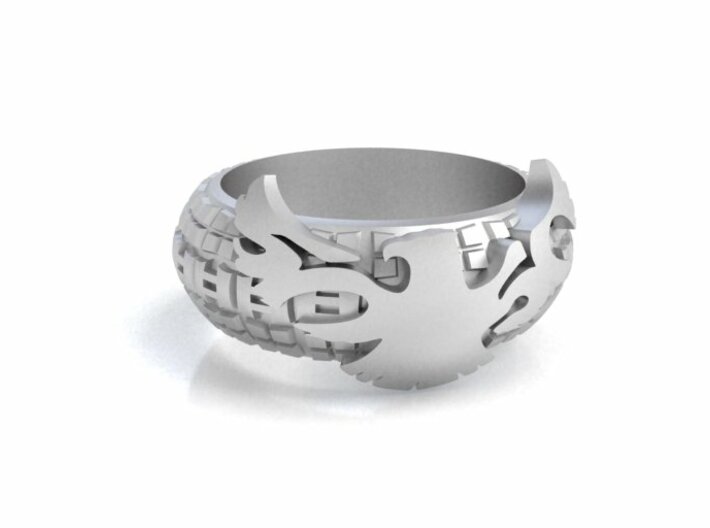 50505BMX EVEN BAND Ring SIZE10.5 3d printed 