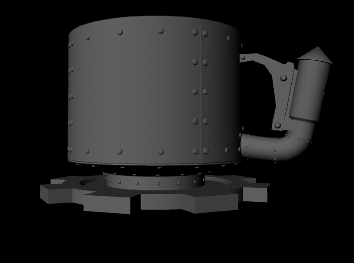 Industrial / Steampunk Coffee Mug &amp; Coaster 3d printed