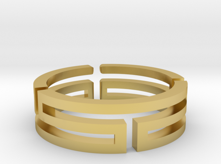 A maze in open ring 3d printed