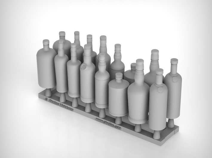 Bottles Ver02. 1:12 Scale 3d printed