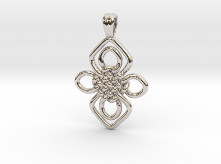 Orchid knot [pendant] 3d printed