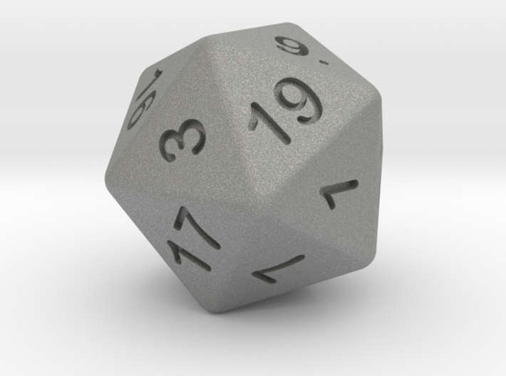 20 sided dice (d20) 30mm dice 3d printed