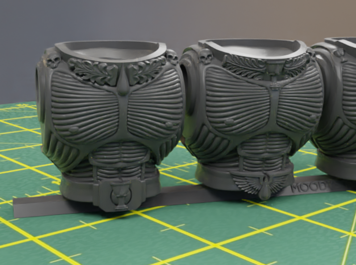 Muscled-up Torsos -Blood Angels alternative chests 3d printed