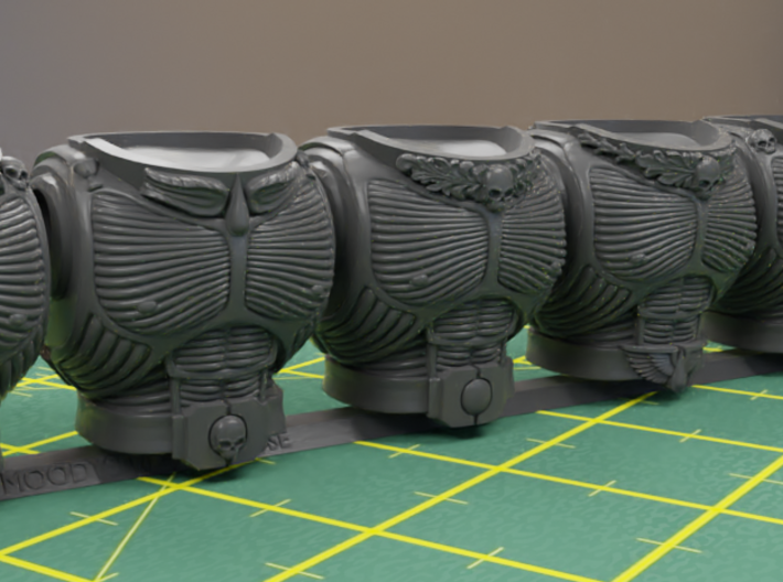 Muscled-up Torsos -Blood Angels alternative chests 3d printed 