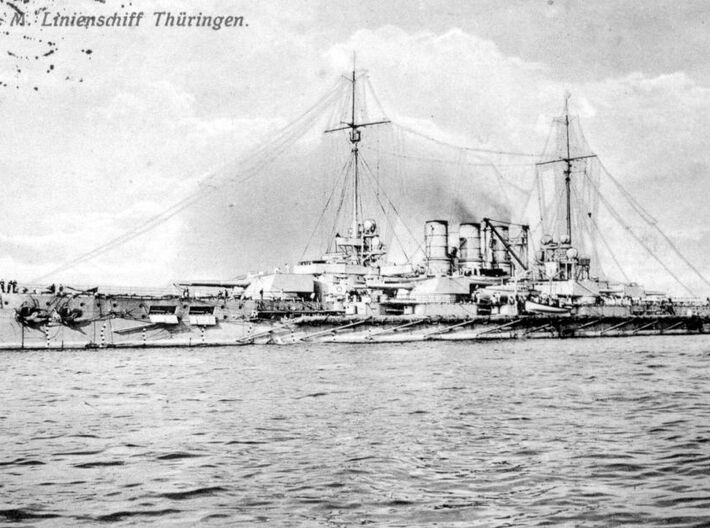 Nameplate SMS Thüringen 3d printed Helgoland-class battleship SMS Thüringen.