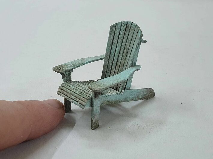 Chair 14. 1:24 Scale 3d printed Adirondack chair in 1:24 Scale. Painted by Andreas Rousounelis