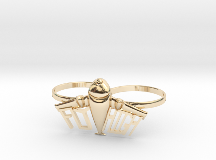 Plane Double Ring 3d printed