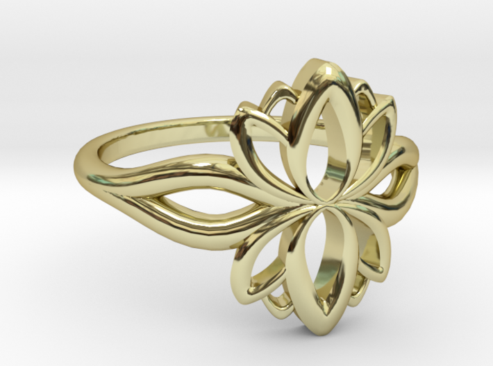Lotus ring 3d printed 