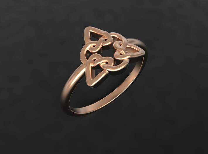 Celtic Knot ring 3d printed