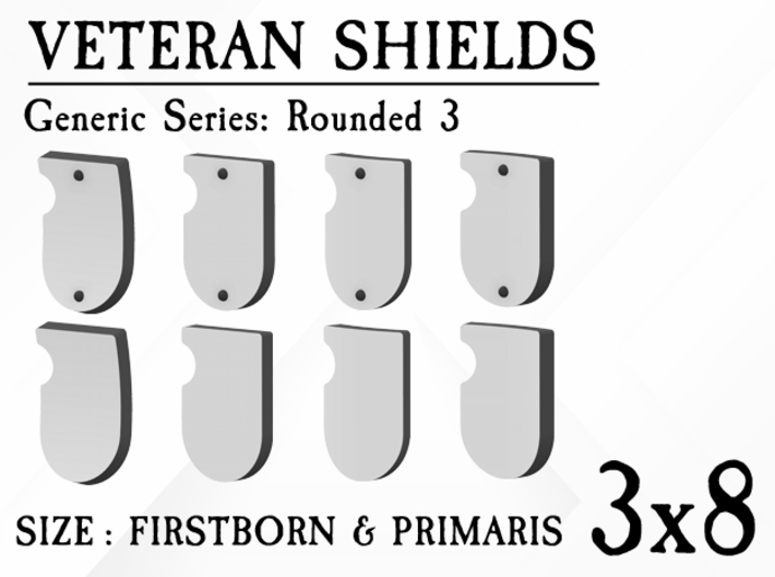 24x Veteran shields. Generic, Round 3 3d printed 