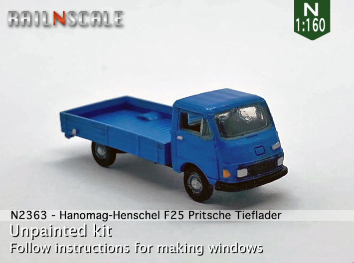 Hanomag-Henschel F25 Pritsche Tieflader (N 1:160) 3d printed