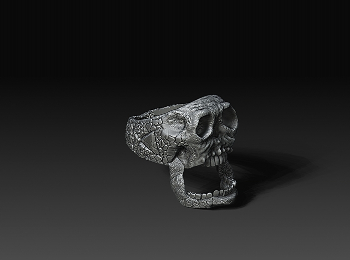 Skull Signet Ring 3d printed 