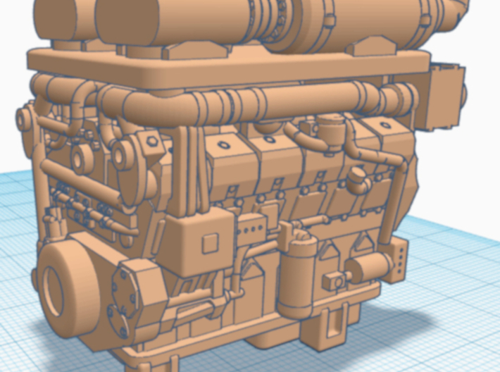 1/64th Hydraulic Fracturing TIER IV Engine 3d printed 