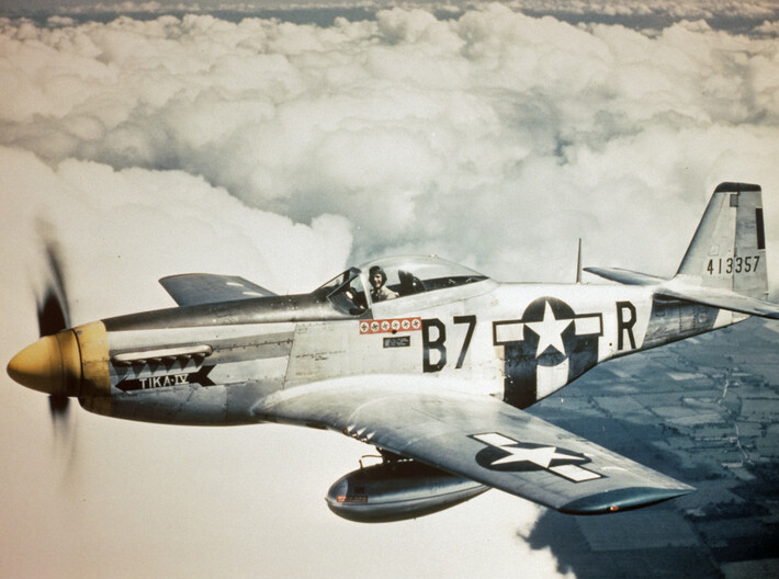 Nameplate P-51D Mustang 3d printed Photo: US Air Force.