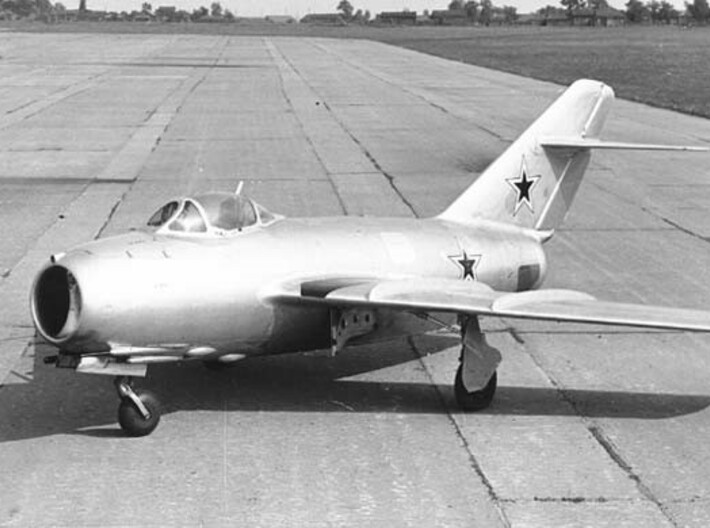 Nameplate МиГ-15 (MiG-15 in Cyrillic) 3d printed 