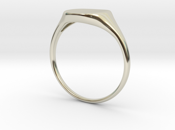 Squared Signet (Pinky) Ring 14k 3d printed