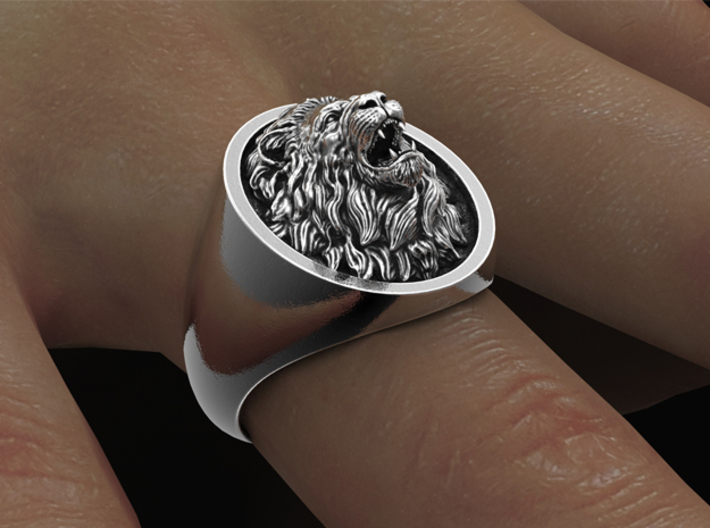 Lion Ring No.4_10 US 3d printed 