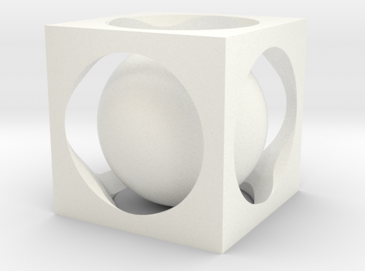 Ball in cube 3d printed