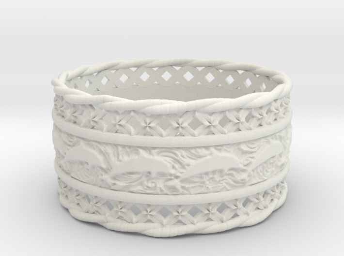Dolphin Bangle 3d printed