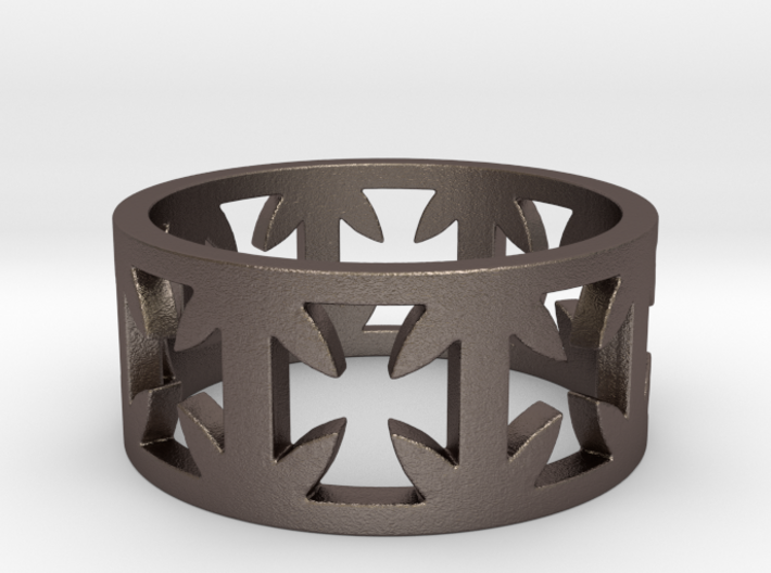 Outlaw Biker Cross Ring Size 10 3d printed