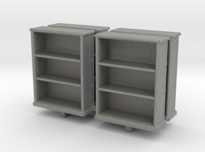 Wooden Bookcase (x4) 1/87 3d printed